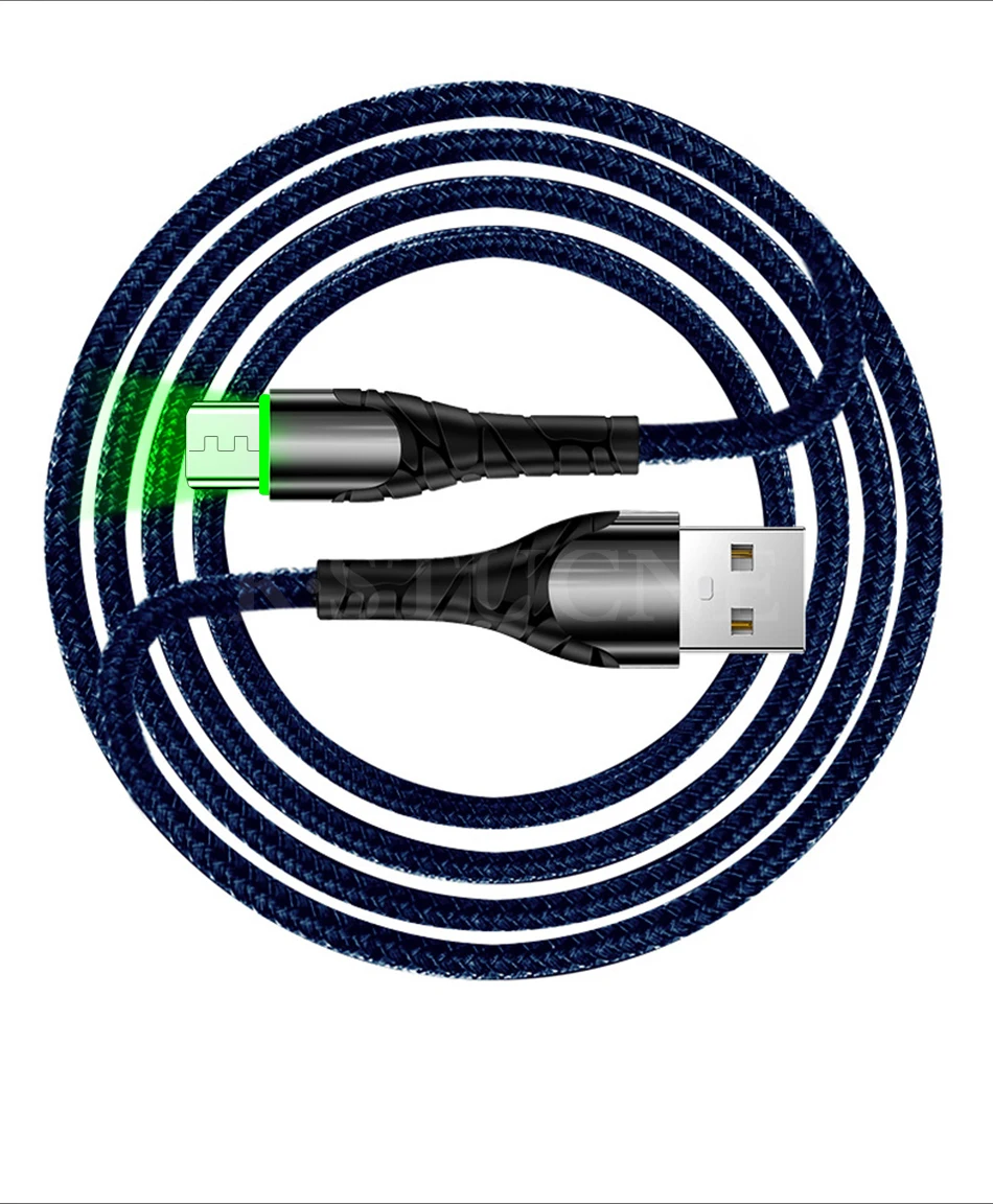 3а Быстрый кабель Micro USB, светодиодный кабель Micro USB для быстрой зарядки samsung J5 A5 A7 Xiaomi LG Android, провод для мобильного телефона