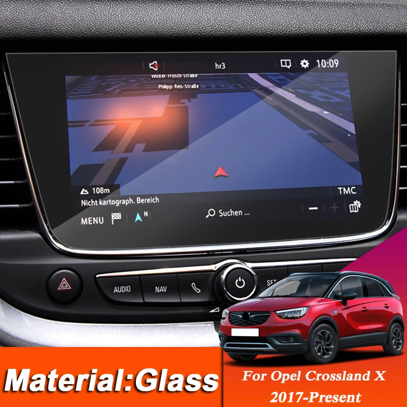 Car Styling 7 8 Inch GPS Navigation Screen Glass Protective Film Sticker For Opel Crossland X Accessories Control of LCD | Автомобили и