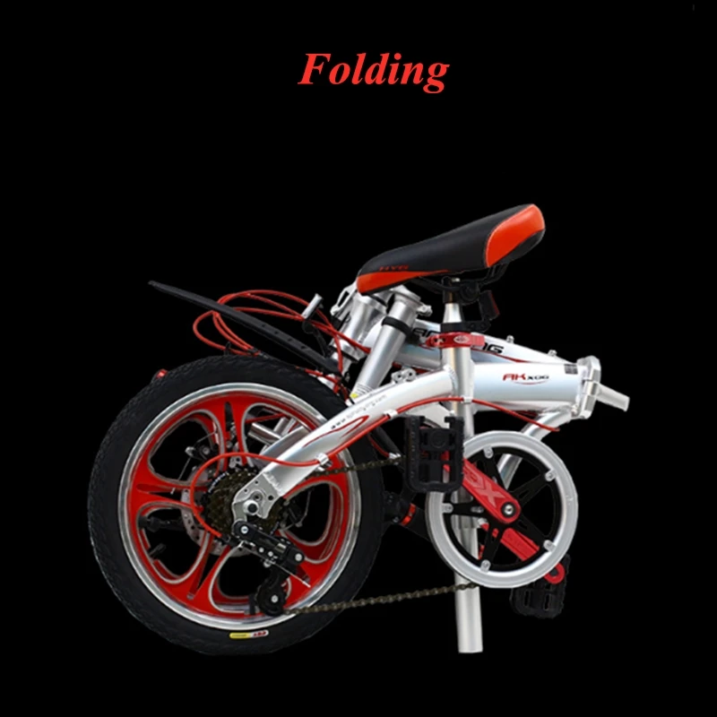 Super light Aluminum Alloy Folding Bike 16 inch wheel rim 6 Speed Disc Brake Foldable Cycling Bicycle Mini Bicicleta BMX