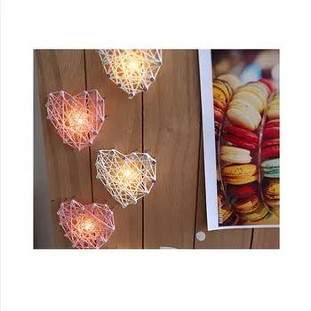 

Wooden Crafts Heart-shaped Lighting Wall Hanging Literary Fan Ornament Bar Personality Wall Decoration