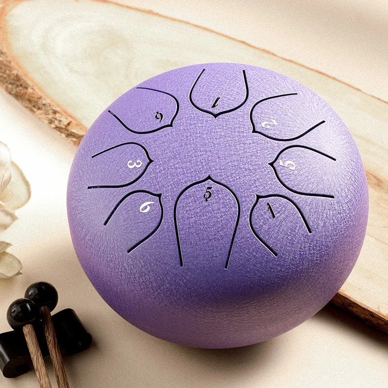 

Hluru Drum Steel Tongue Drum Ethereal Drum 6 Inch 8 notes Tone C Tang Drum Hand Pan Tang Drum Musical Instruments