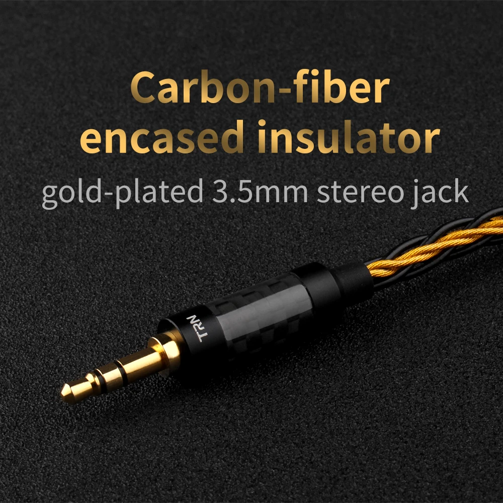 Trn T1イヤホンケーブル8コア金銀混合メッキアップグレード