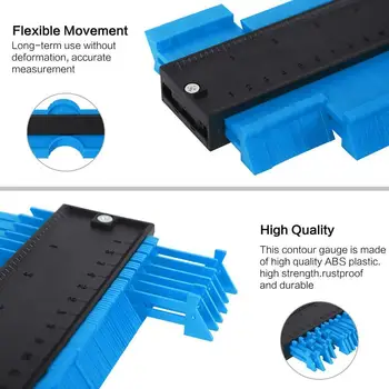 

5/10/21 Inch Profile Gauge Tile Laminate Laminate Tile Edge Wooden Gauge Self-locking Profiling Profile Shaping Rule Contou Q4I0