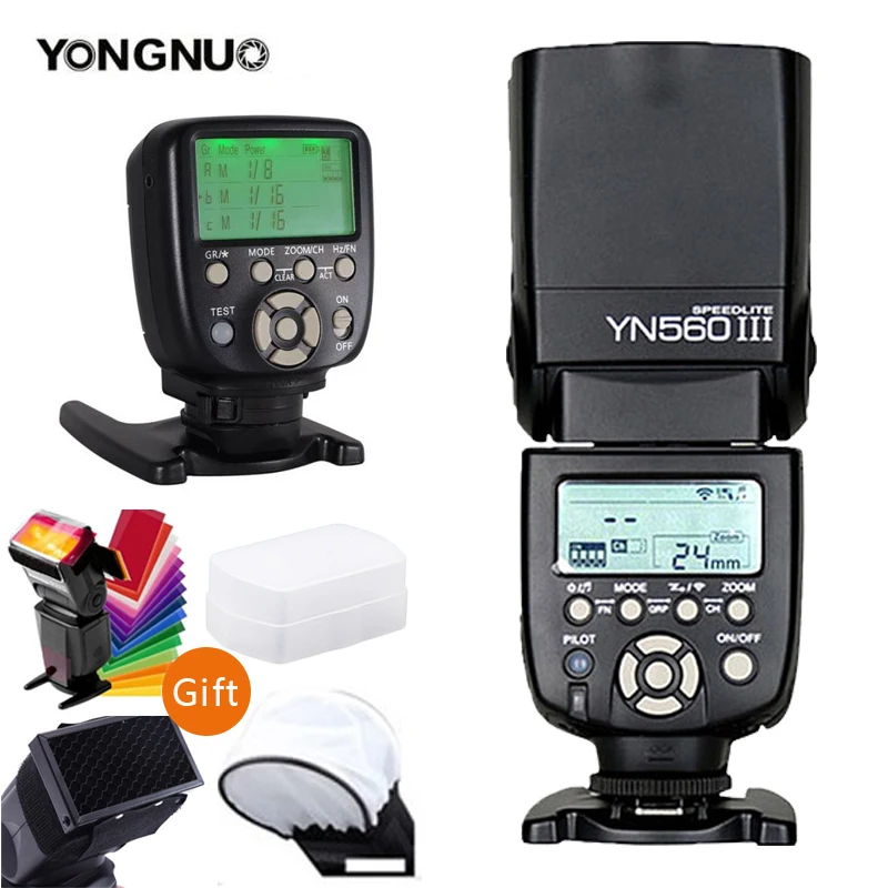 YONGNUO YN560III YN560-III YN560 III Беспроводная вспышка Speedlite YN560-TX II триггер для Canon Nikon Olympus Pentax Fuji камера - Цвет: 1P 560 III a 560TXII