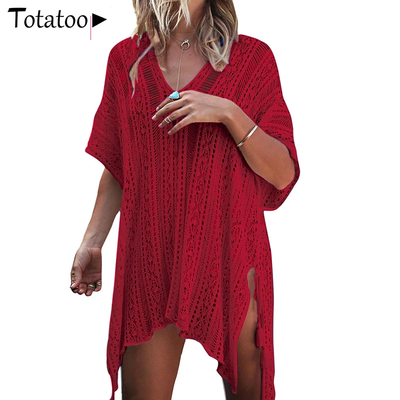 Totatoop Backless Sexy Knitted Dress Women 2021 Summer Long Sleeve Open Back See Through Beach Cover Mini Dress Femme Clubwear vintage clothing stores