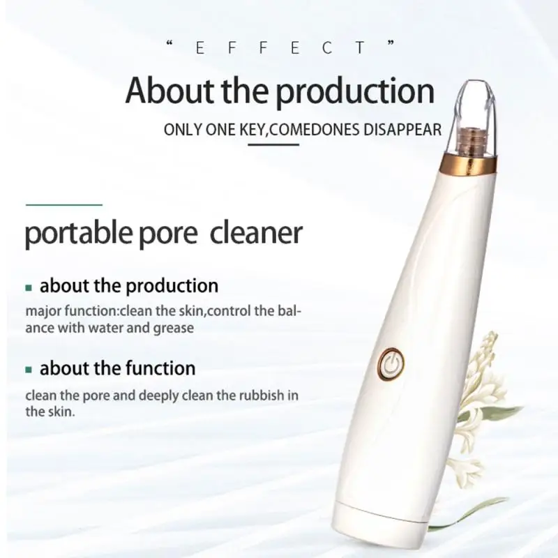 Blackhead Remover Face Deep Pore Cleaner Acne Pimple Removal Vacuum Suction Tool Acne Extractor With 3pcs Replacement Head