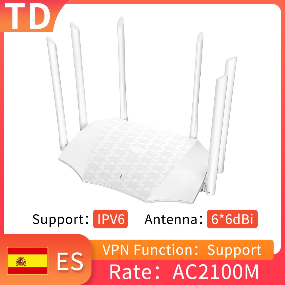 TD AC1200M Gigabit Dual-Band Wireless Router with High Gain Antennas Home Home Coverage WiFi Repeater Multi Language Router 