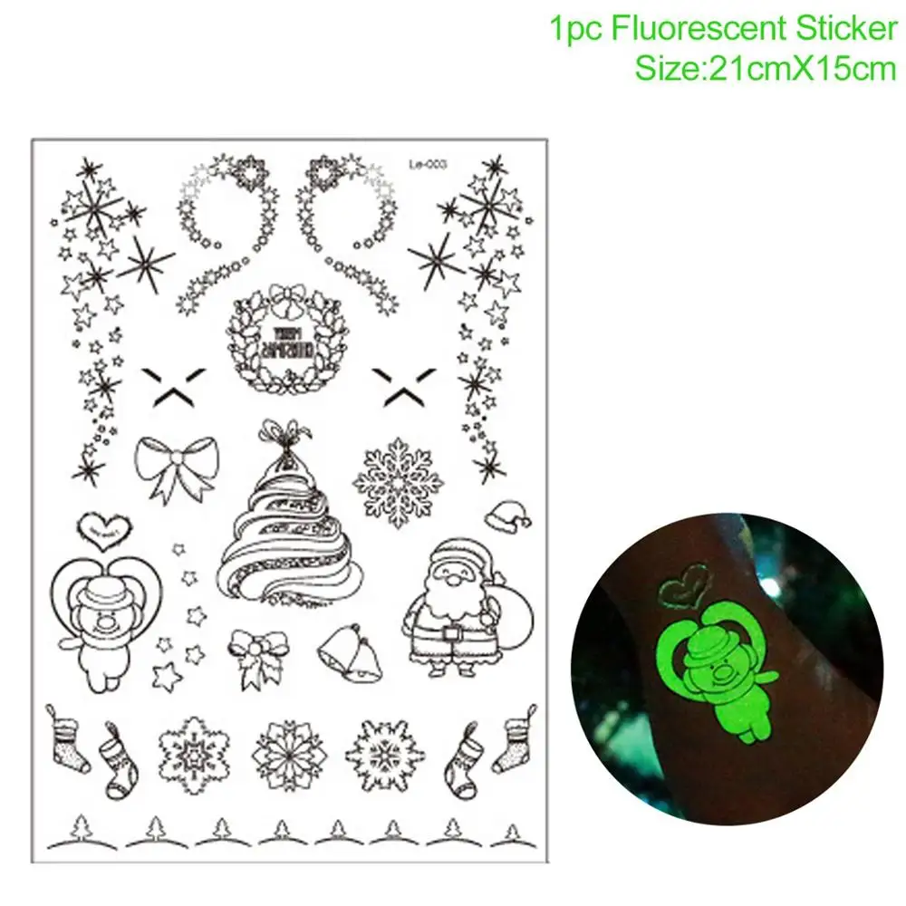 Luminous sticker 2 Новогодняя Рождественская гирлянда с изображением флага и елки, рождественские украшения, рождественские украшения для дома, Рождественский Декор Noel Navidad - Цвет: Luminous sticker 2