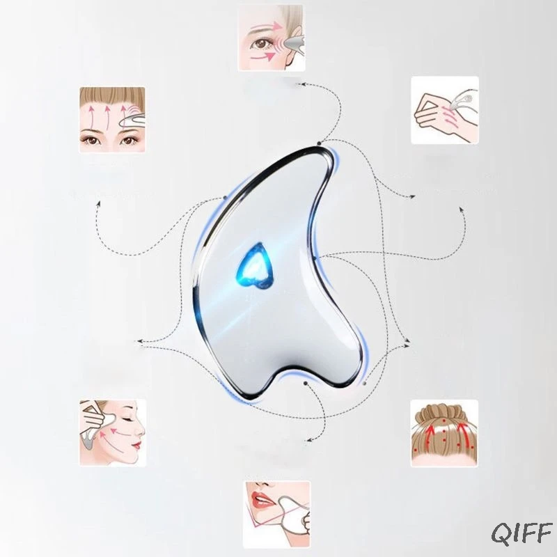 Электрическая доска Gua Sha для соскабливания лица Массажер формирующий инструмент подъемный скребок стройнее Спа Расслабляющая машина USB перезаряжаемая