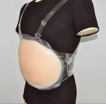

Free Shipping 2-3 Month 100% Medical Silicone Fake Body Color Belly 1000g for False Pregnacy Belly Belly Bump Tummy