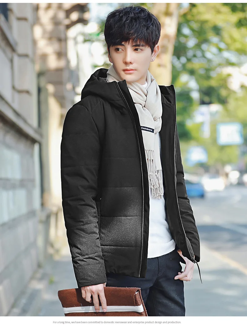 Cotton-padded Clothes Men's Winter Coat Korean-style Slim Fit Handsome Short Cotton Coat Winter Trend Thick Warmth Retention Mat