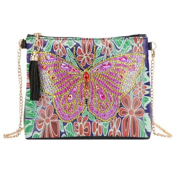 

Leather Chain Crossbody Bag DIY Craft Diamond Painting Storage Bag Cosmetic Bag Point Diamond Painting Clutch Bag