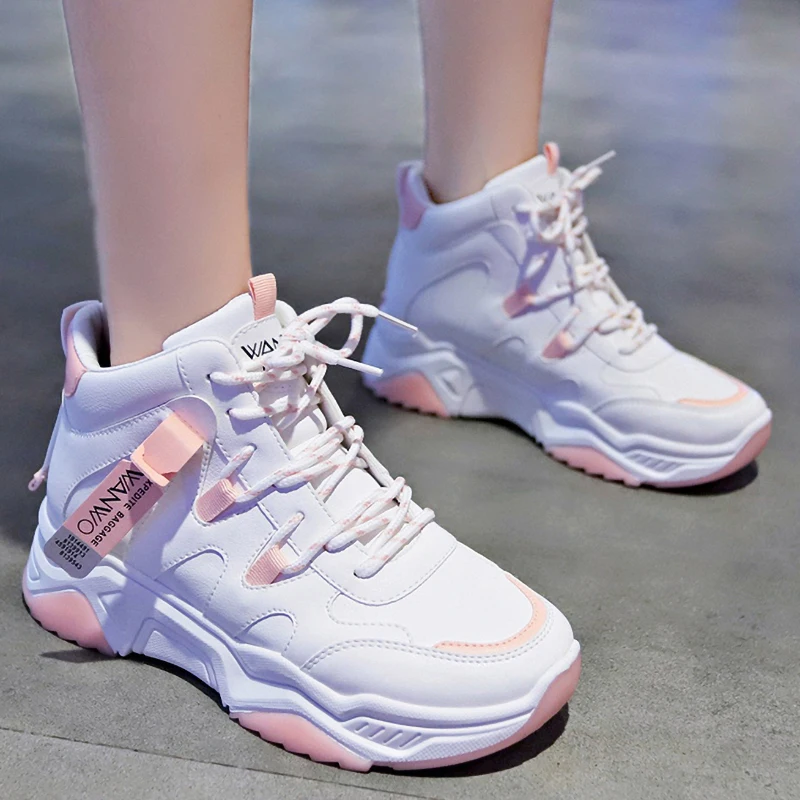 Желтые женские кроссовки обувь из Вулканизированной Ткани на массивном каблуке