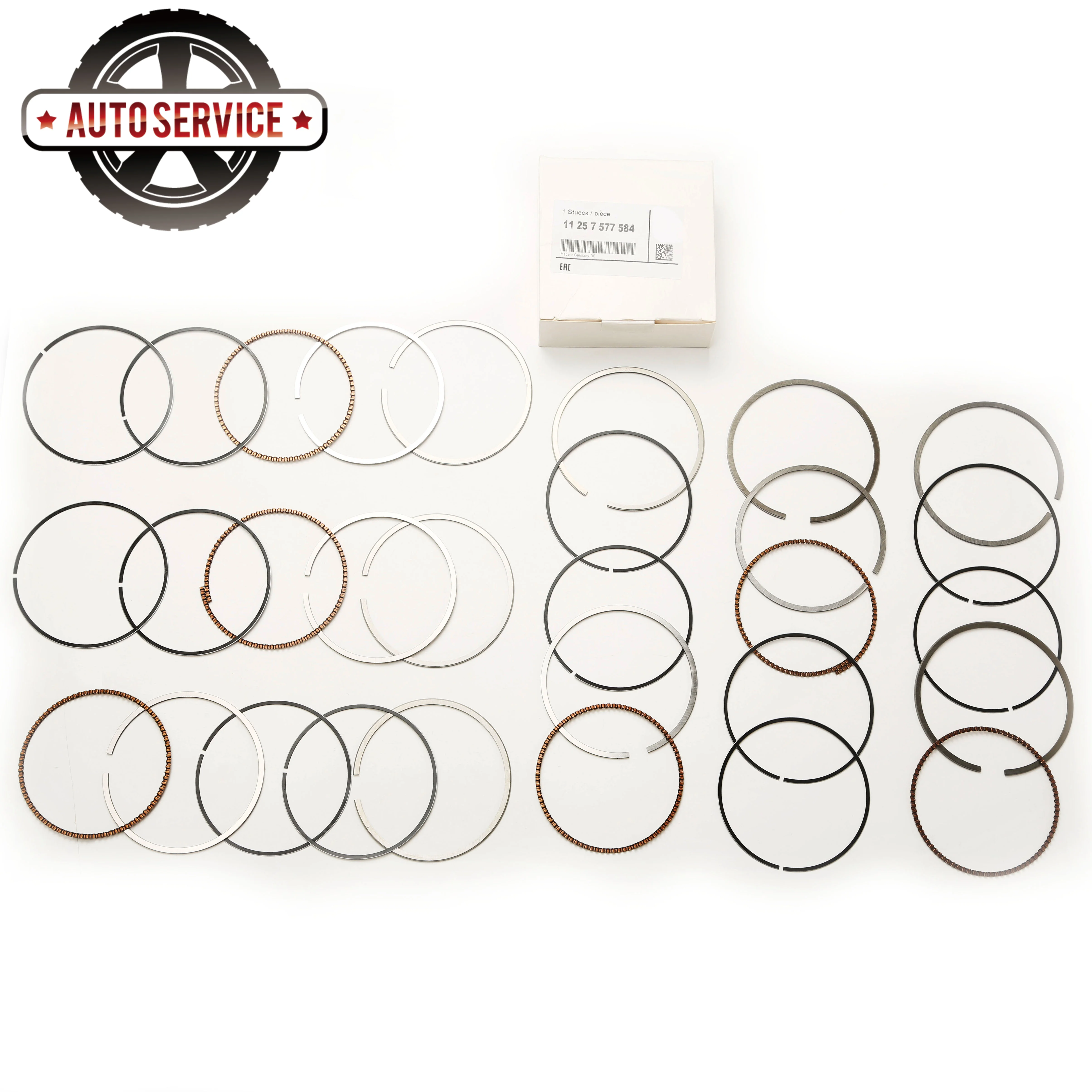 

11257610297 Piston Rings Set 84.00mm For BMW F02 F06 F10 F12 F13 F16 F20 F22 F30 F32 F33 F34 E70 E71 E82 E89 7 589 824 7589824