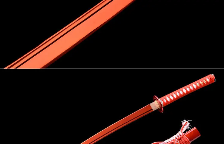 Samurai Sword Sharp Red scabbard red blade Authentic Japanese Katana Real Sword