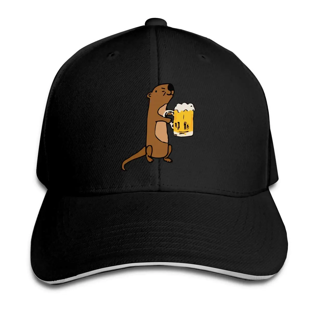 Морская выдра для питья пива Мужская и женская шляпа от солнца бейсболка