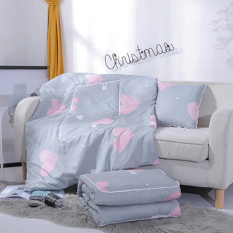 Sanding Print Warm Throw Blanket Cushion Multifuncional Pillow Quilt 2 In 1 Travel Office Portable Cushions Decorative For Sofa - Цвет: 10