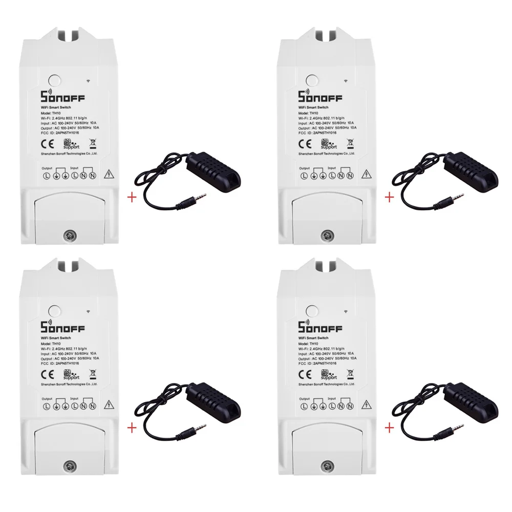 Sonoff TH10 wifi термостат WiFi умный переключатель пульт дистанционного управления Смартфон Датчик температуры и влажности для умного дома