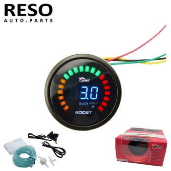 

2" 52mm Turbo Boost Gauge Car Meter With Sensor LED Blue Digital -1-3Bar 12V 20LED