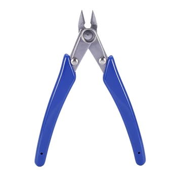 

SHGO HOT-Electrical Wire Cable Cutter Cutting Plier Side Snips Flush Pliers Convenient Durable Tool Dark blue