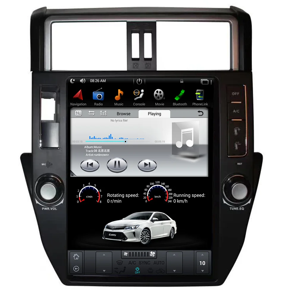 Flash Deal 10.4 inch Vertical Screen Tesla Style Android 9.0 Car DVD player GPS for TOYOTA Land Cruiser Prado 150 2010-2013 Lexus GX470 1