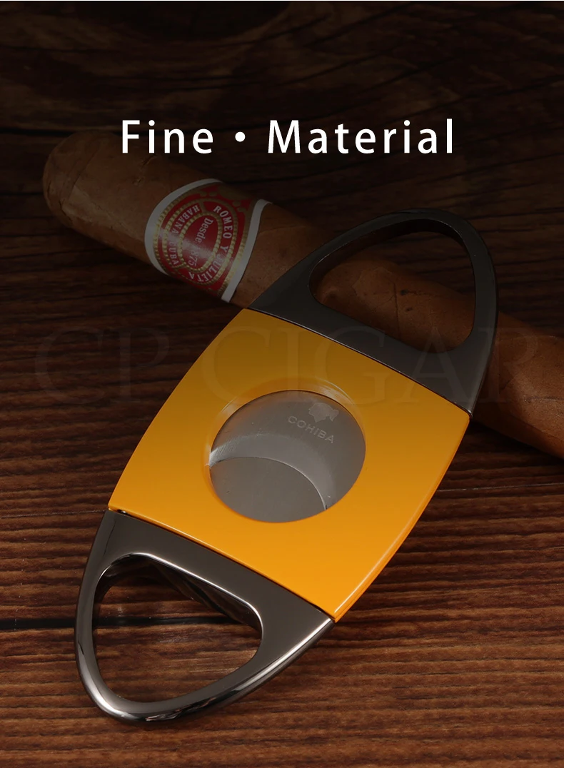 COHIBA Карманный Каттер для сигар острое металлическое лезвие из нержавеющей стали табачные резаки роскошный нож для резки сиггара Портативный нож для резки сигар