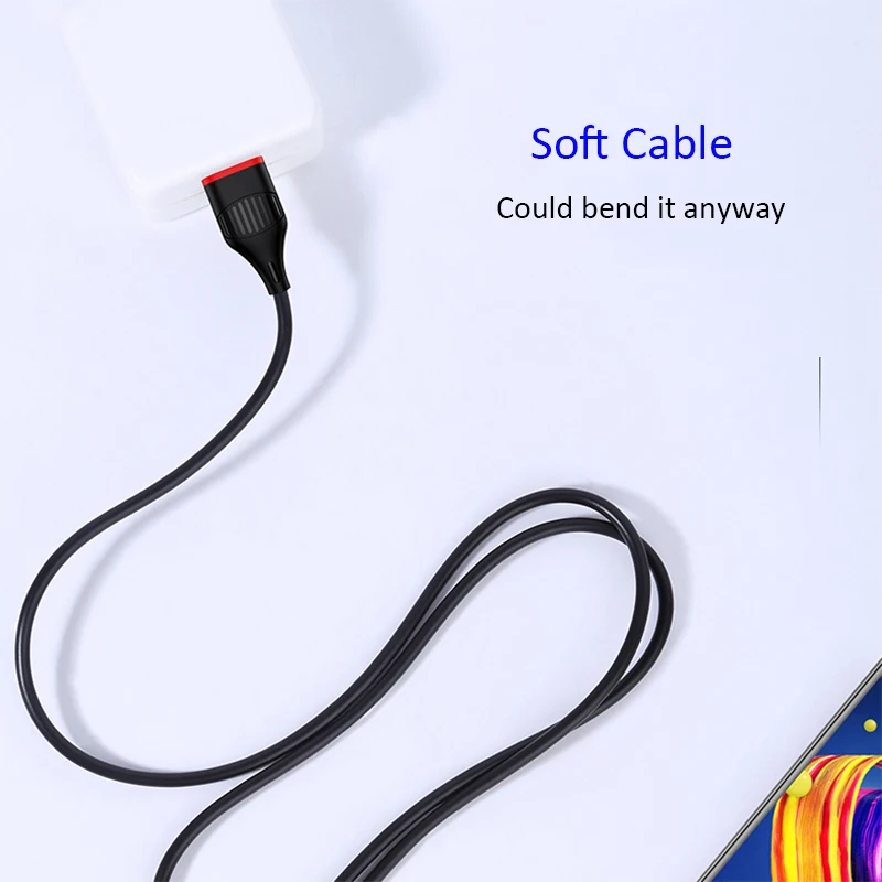 HOCO 2.1A мягкий Micro USB кабель 1 м для Xiaomi samsung huawei Быстрая зарядка Kable Micro USB для Android