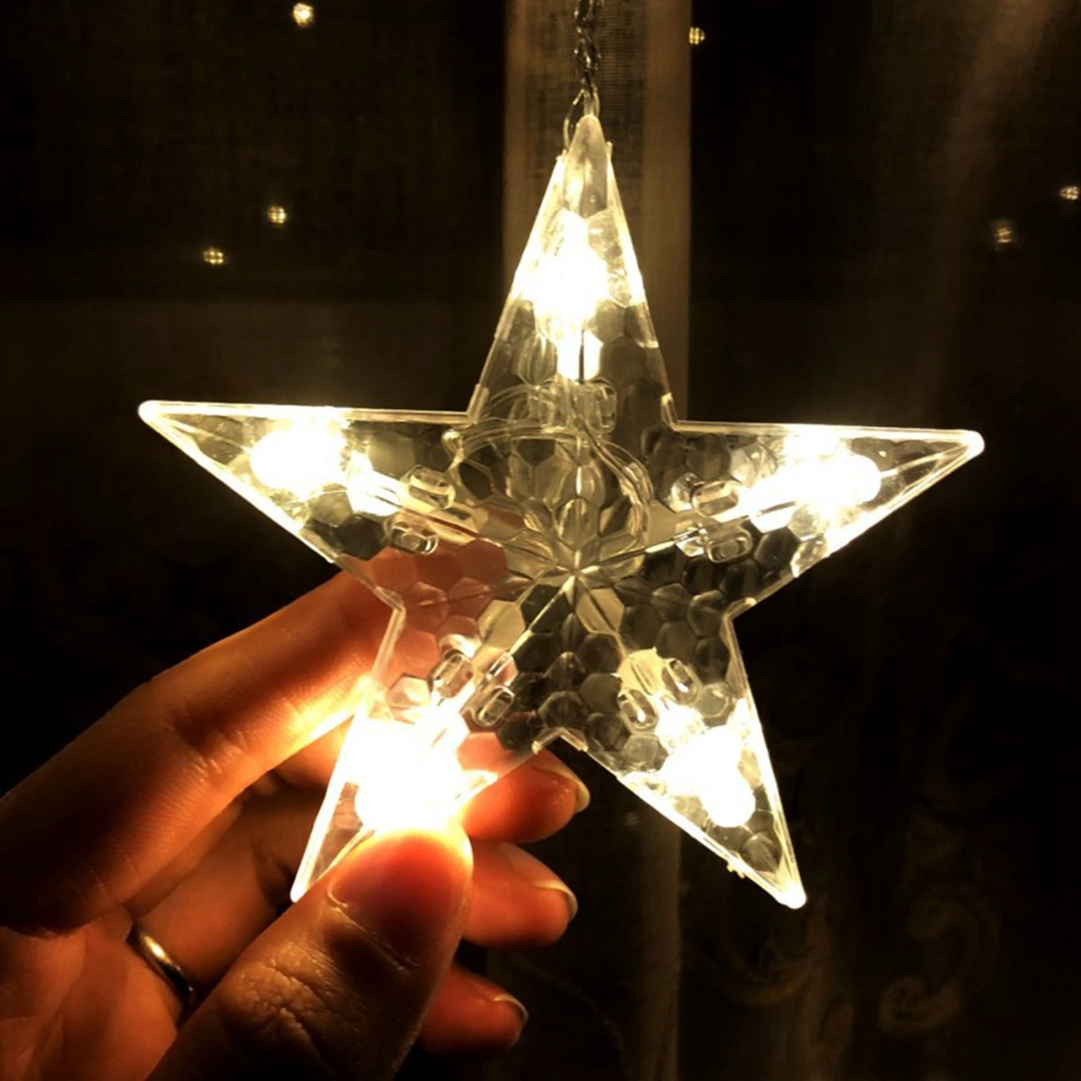 Huiran Рождественская елка колокольчики с фигуркой лося светодиодный струнные огни Рождественские украшения для дома Рождественская занавеска огни счастливого нового года