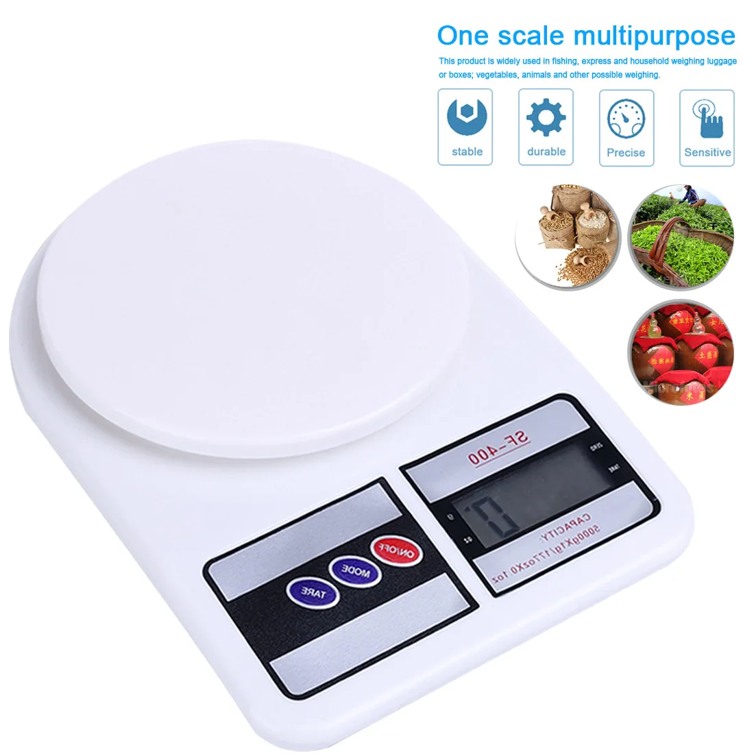 5/7/10kg Precise Home Electronic Scale 1g Lcd Display Electronic Bench