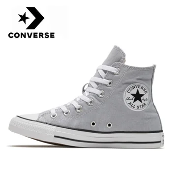 

Original Converse Chuck Taylor All Star men and women unisex plataforma Skateboarding sneakers classic gray high canvas Shoes