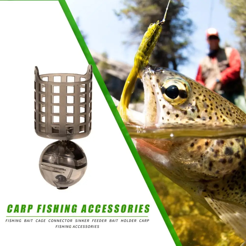 PE Plastic Boat Carp Fishing Bait Feeder Cages Lure Holder Basket Cage Connector Sinker Adjustable Weight Tackle | Спорт и