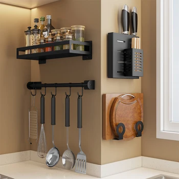 

Kitchen shelf pot cover shelf wall hanging cutting board shelf cutting board shelf countertop storage shelf