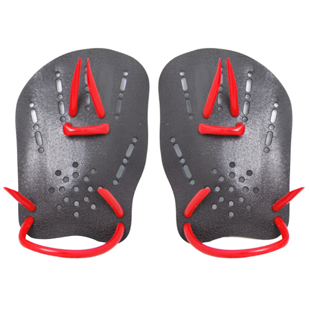 

1 Pair Ergonomic Adjustable Swimming Paddle Fins Aid Workout Pool Diving Training Children Gloves Silicone Adult