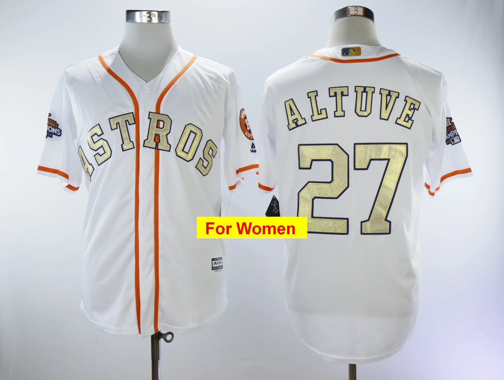 Wowomen Houston Jose Altuve Alex Breg женщины Джефф Бэгвелл Нолан Райан Флекс и крутой базовый игрок Джерси - Цвет: Цвет: желтый