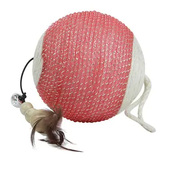 

Pet Toy Cat scratcher Dumbbell Cat Toy Claw Sharpener Claw Sharpener Drop Ball Blue Interactive Toy Feather Bell Toy Supply Cat