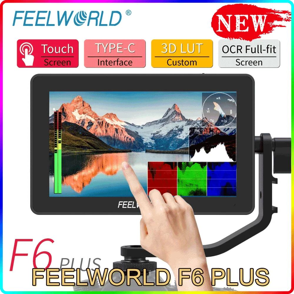 FEELWORLD F6 PLUS 4K Monitor 5.5 Inch on Camera DSLR Field 3D LUT Touch Screen IPS FHD 1920x1080 Video | Электроника