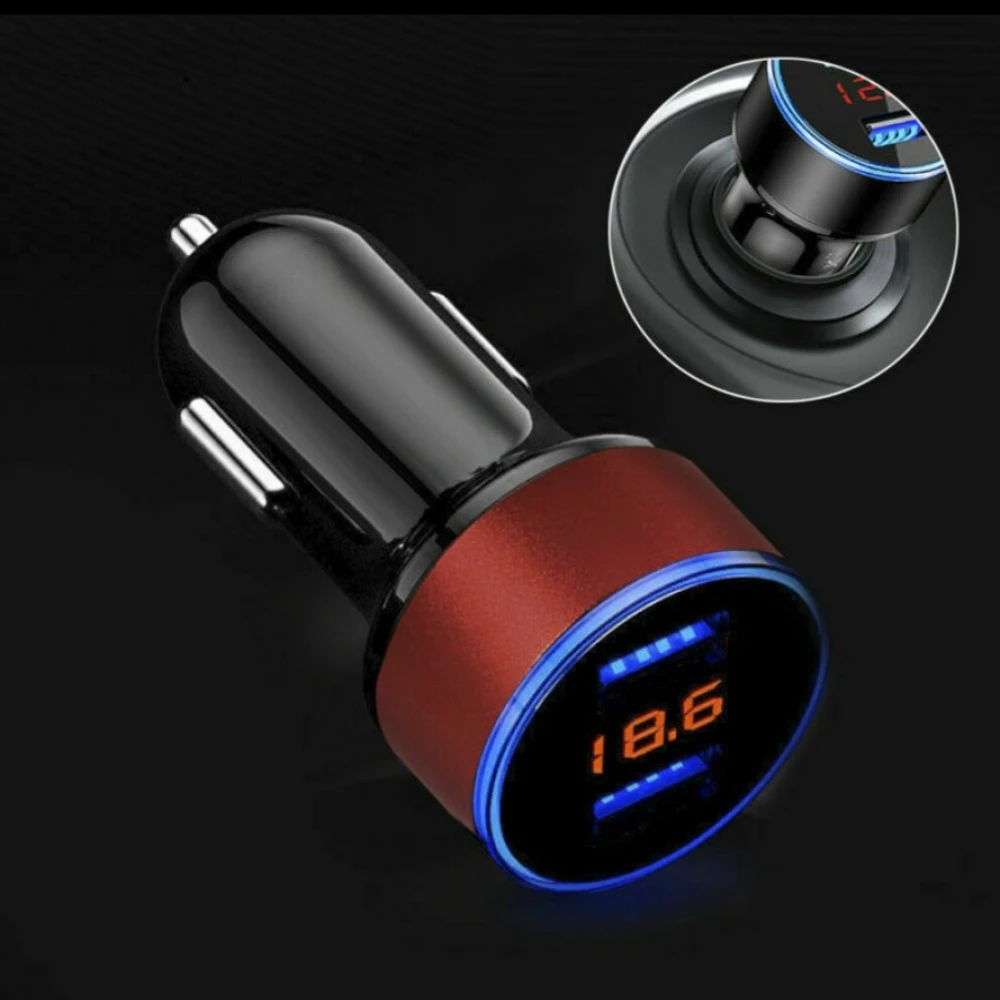 3.1A светодиодный дисплей двойной USB Автомобильное зарядное устройство Универсальный мобильный телефон автомобильное зарядное устройство для Xiaomi samsung S8 S9 IPhone X 6s 7 8 Plus планшет 4