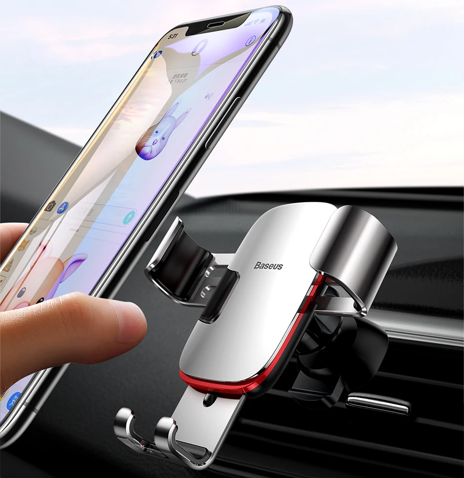 phone holder for desk Baseus Trọng Lực Giá Đỡ Điện Thoại Ô Tô Di Động Điện Thoại Kẹp Đứng Chân Đế Khe CD/Airvent Gắn Cho iPhone Samsung iphone stand