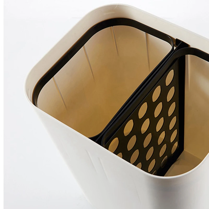 Waste Bins Trash Can Creative Household Covered Kitchen Bathroom Living Room Bedroom with Lid Classification Paper
