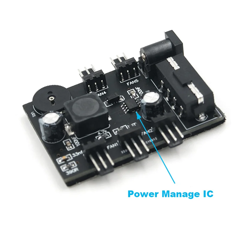 Fan Velocidade Controller para pc Case Cooler 3pin 3pin Way Molex Sata 3-pin Cooling Hub Radiador com Knob para Controle de Temperatura 12v - Imagem 6