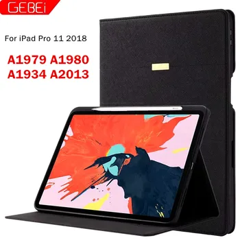 

For iPad Pro 11 2018 Case with Pencil Holder Smart Cover Sleep Wake up PU Leather Stand Case for iPad Pro 11 2018 A1979 A1980