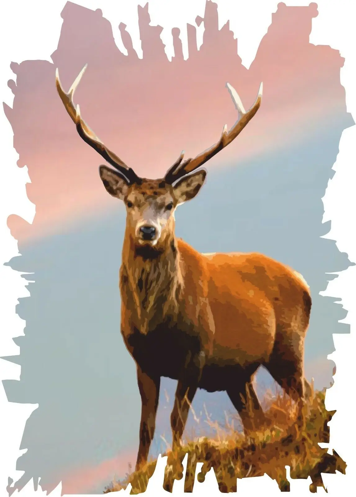 SCOTLAND HIGHLAND STAG T SHIRT RUSTIC COUNTRY NATURE WILDLIFE SCOTS COUNTRYSIDE |