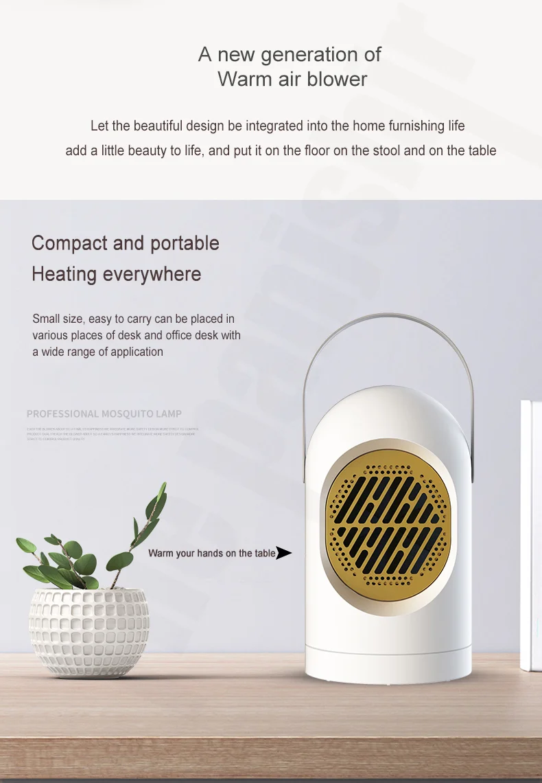 Student dormitory bathroom wall hanging household portable desktop quick heating hand and foot warmer silent electric warm air Student dormitory bathroom wall hanging household portable desktop quick heating hand and foot warmer silent electric warm air
