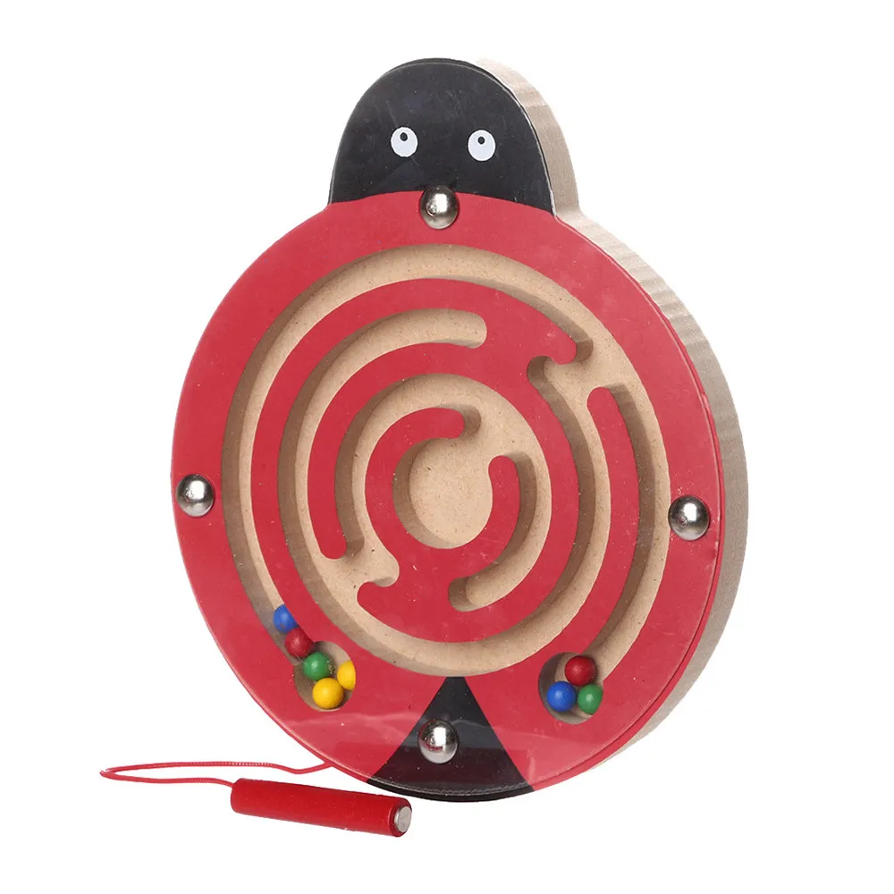 Детский Магнитный лабиринт, игрушка деревянная головоломка для детей игра игрушка Дети Ранний Образовательный мозговой тизер деревянная игрушка интеллектуальная головоломка доска