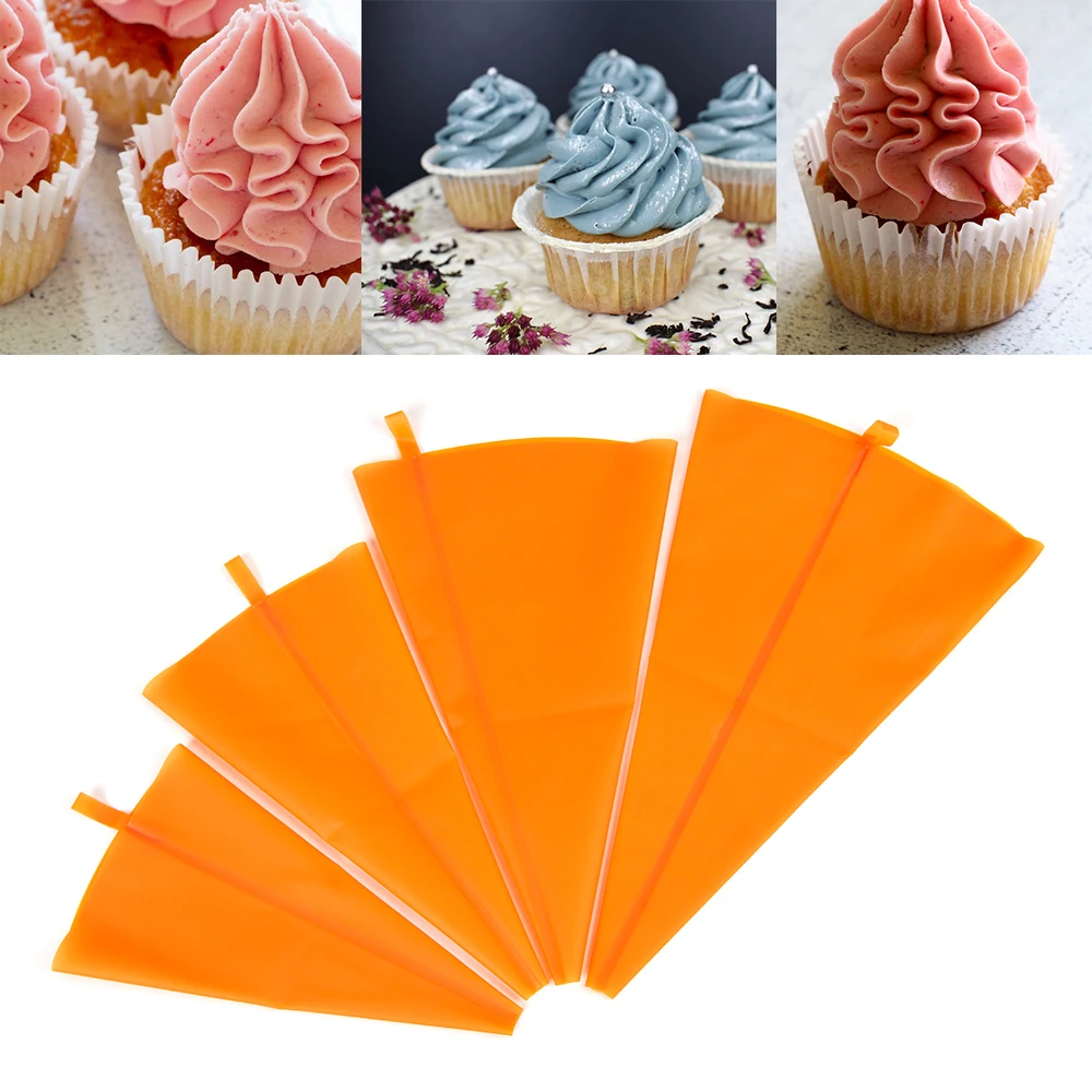 Многоразовый силиконовый кондитерский мешок 4 размеров для украшения торта кекс