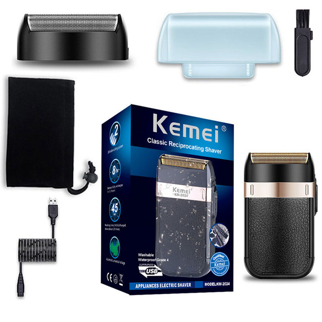 rechargeable shaver for men waterproof electric shaver beard shaving machine bald head electric razor with extra mesh