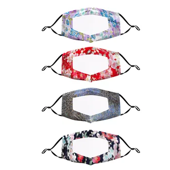 

4pc Transparent Fashion Masks Smile Communicator Face Mask With Clear Vinyl Visible Expression Lip Reading Mouth Masks Mascarill
