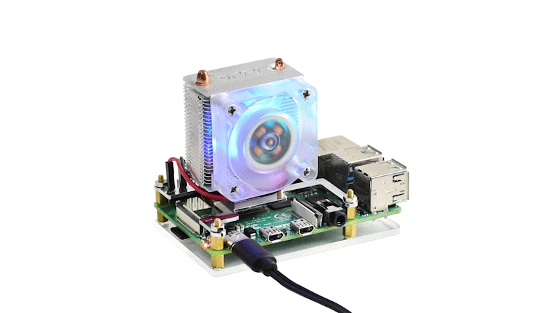 S Робот 52Pi ICE-Tower Вентилятор охлаждения V2.0 черный супер теплоотвод чехол для Raspberry Pi 4 B/3B/3B+ вентилятор RPI148