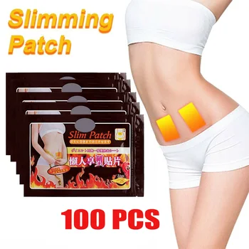 

100pcs/10ag Chinese Medicine Slimming Diets Patch Weight Loss Strongest Slim Patch Pads Detox Adhesive Sheet Face Lift Tool