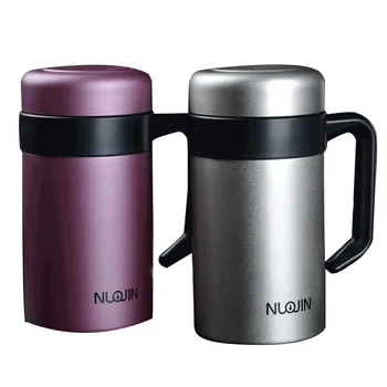 

16oz Vacuum Bottle Thermos Stainless Steel Insulated Coffee Cup Travel Drink Bottle Handle Insulation Cup Gift Coffee Beer Cup